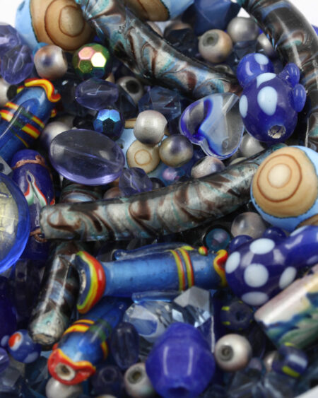 Mix pack blue beads, approx. 210 gr