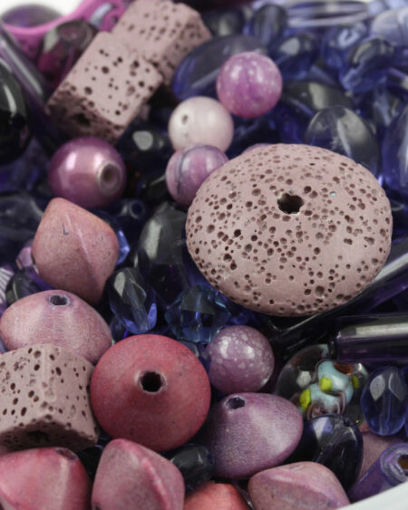 Mix pack purple beads, approx. 210 gr