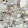 Mix pack white beads, approx. 210 gr