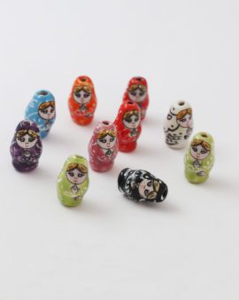 russian porcelain doll beads mix pack