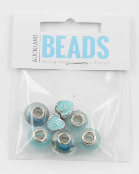European beads blue