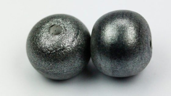 enamel glass bead grey