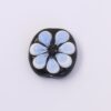 Handmade glass flower beads Blue