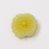 Handmade dandelion glass beads Yellow on cream