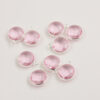 Round Glass Pendant Silver Casing 14mm Rose