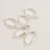 Oval Glass Link 2 rings 15x22mm Crystal