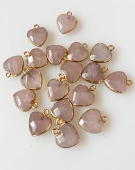 Rose Quartz heart pendant