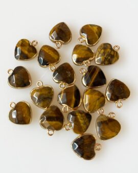 Tiger eye heart pendant