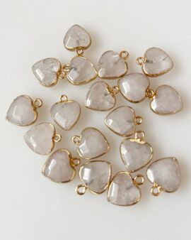 Quartz heart pendant