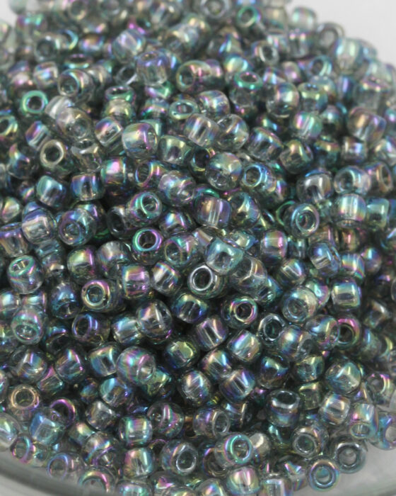 Toho seed beads size 6 Transparent Rainbow Black Diamond