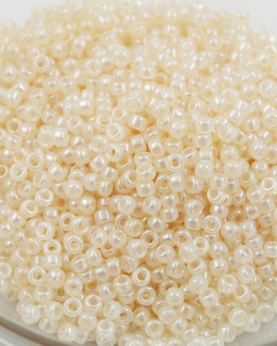 Toho seed beads size 8 Ceylon Light Ivory