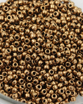 Toho Metallic seed beads size 8 Bronze