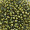 toho seed beads size 8 black diamond opaque luster yellow lined
