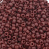 toho #8 seed beads opaque frosted oxblood