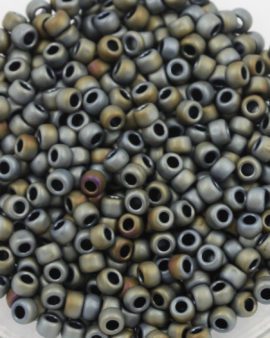 toho #8 seed beads matte colour iris grey