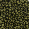 toho #8 seed beads frosted dark olivine