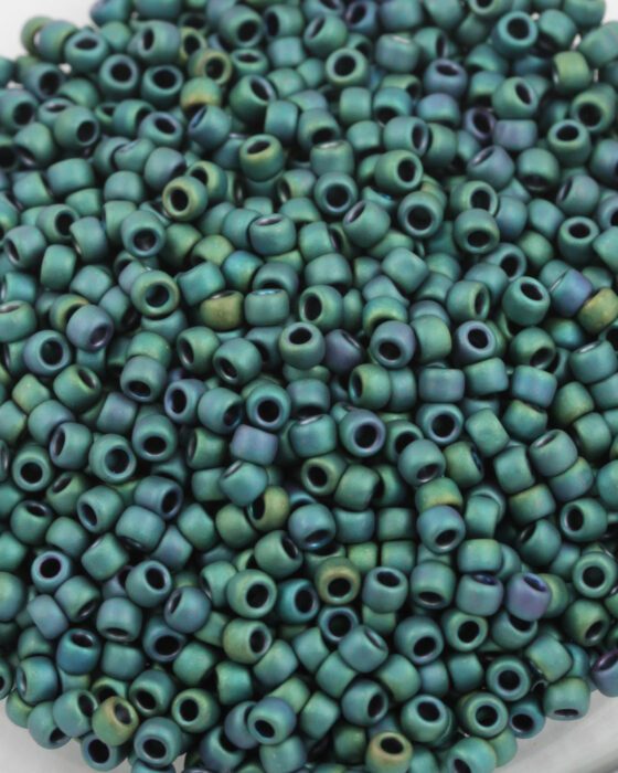 toho seed beads size 8 matte colour iris teal