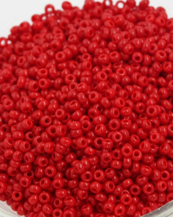 toho seed bead size 11 opaque pepper red