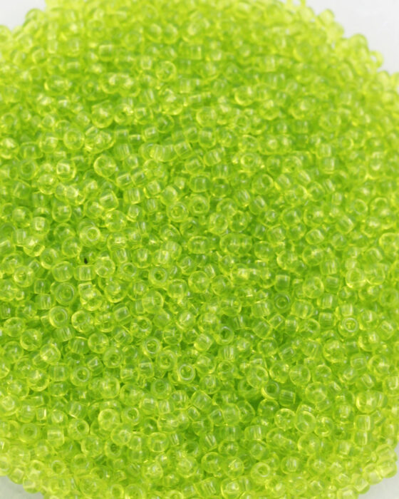 Toho Seed Beads Transparent Size 11 Lime