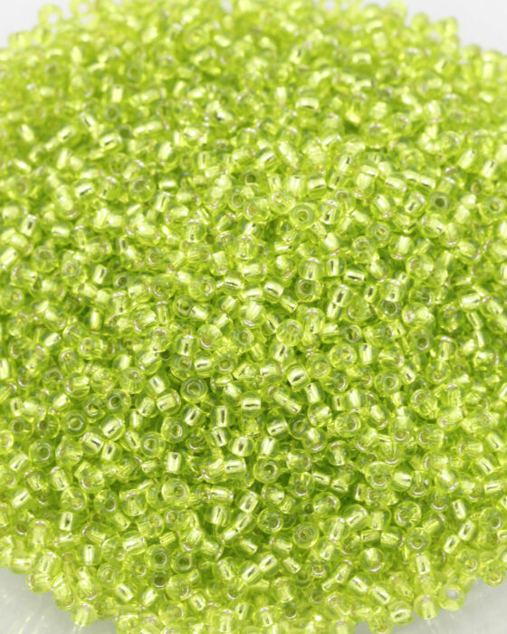 Toho seed beads size 11 Silver Lined Lime