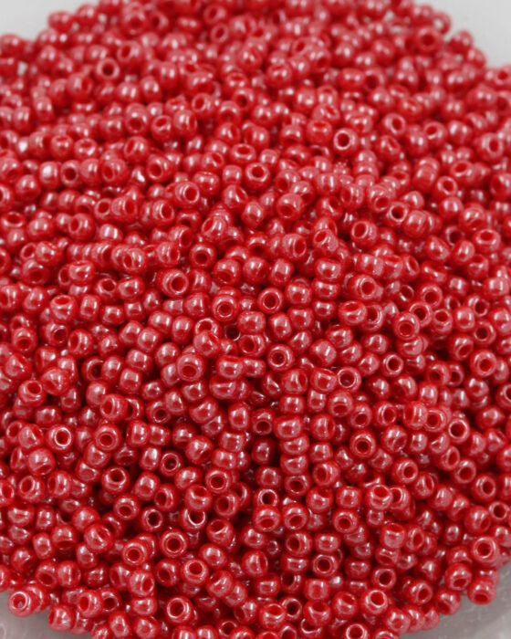Toho Opaque Lustered Round Seed Beads size 11 Cherry