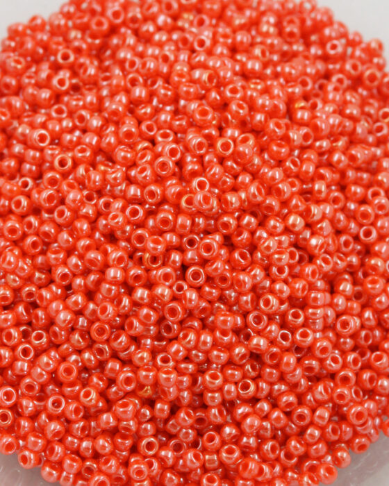 Toho Opaque Lustered Round Seed Beads size 11 Pumpkin