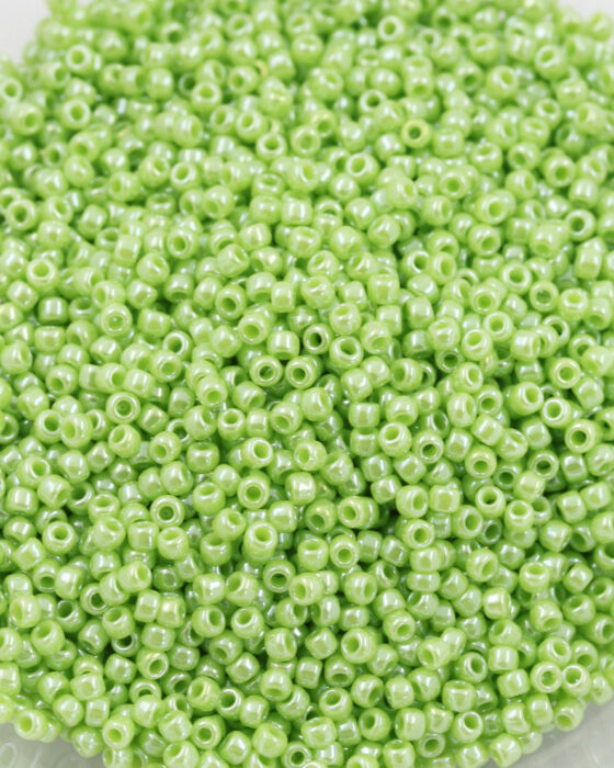 Toho Opaque Lustered Round Seed Beads size 11 Sour Apple