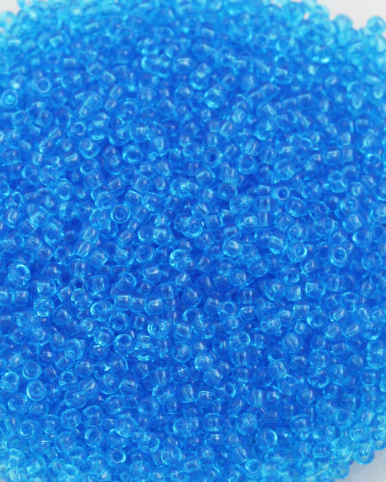 Toho Seed Beads Transparent Size 11 Dark Aquamarine