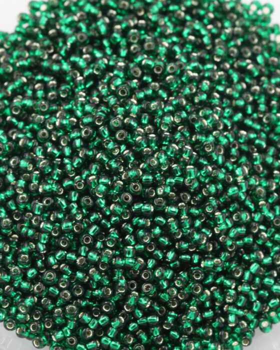 Toho seed beads size 11 Silver Lined Emerald