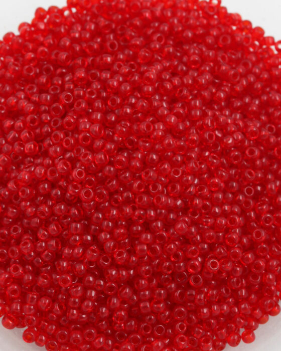 Toho Seed Beads Transparent Size 11 Ruby