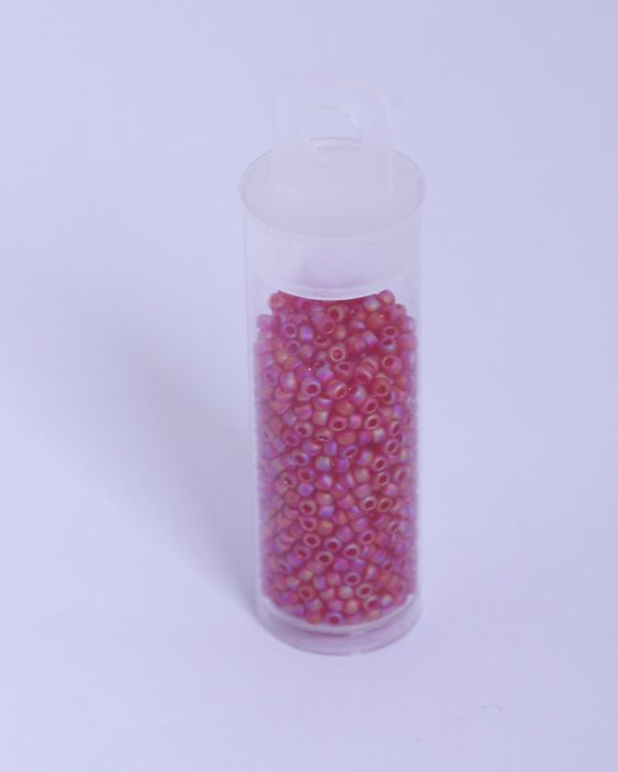 Toho seed beads size 11 Transparent Rainbow Frosted Ruby