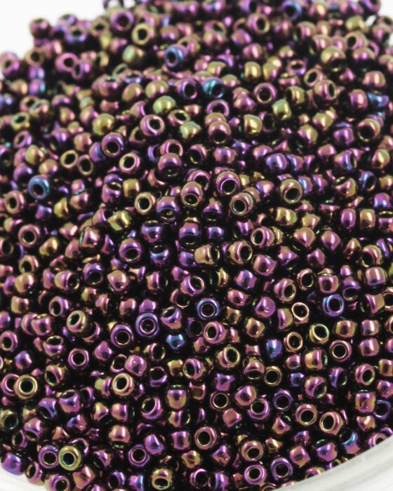 toho seed bead #11 metallic iris purple