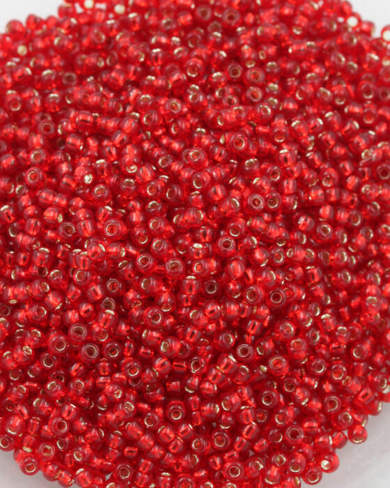 Toho seed beads size 11 Silver Lined Ruby