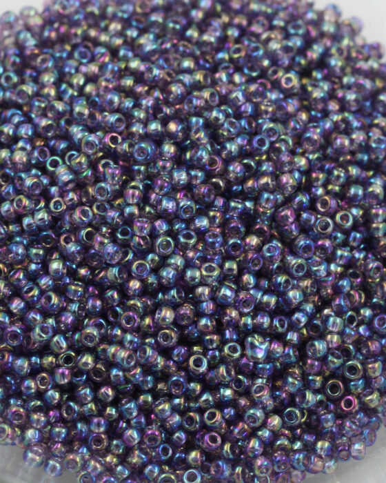 Toho Transparent Rainbow Seed Beads Size 11 Sugar Plum