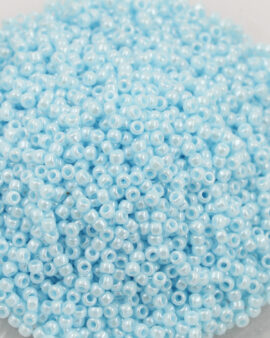 Toho Opaque Lustered Round Seed Beads size 11 pale blue