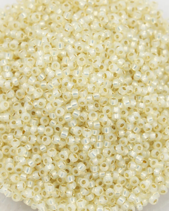 Toho seed beads size 11 Silver Lined Milky Light Jonquil