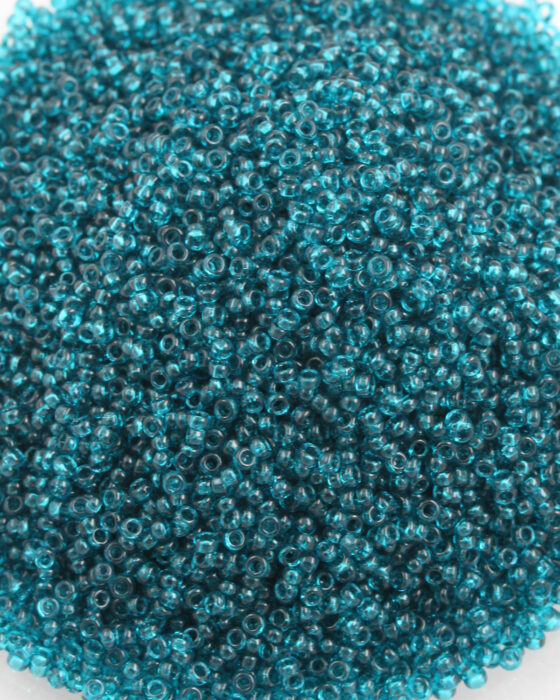 Toho Seed Beads Transparent Size 15 Capri blue