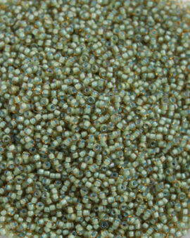Toho seed beads size 15 Light Topaz Sea Foamed Lined