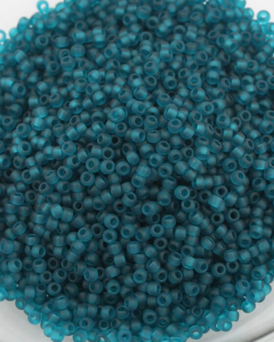 toho seed beads size 11 transparent frosted teal