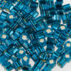 Toho cube 3x3mm silver lined teal