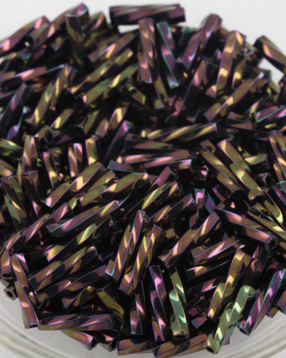 toho twisted bugle 2x9mm metallic iris purple