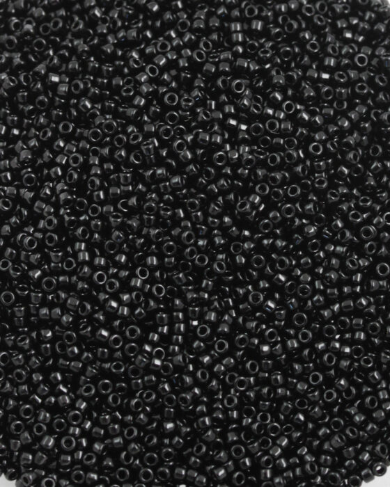 Toho seed beads size 15 Opaque Jet