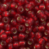 Toho seed beads size 6 Silver lined Frosted Ruby