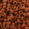 Toho seed beads size 6 Opaque Frosted Terra Cotta
