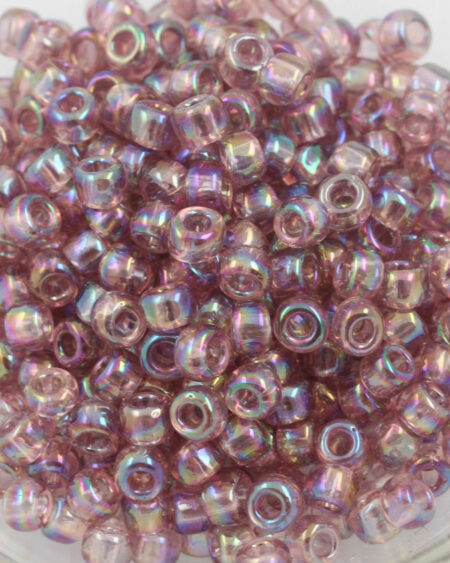 transparent rainbow light amethyst #6 seed beads