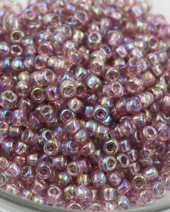 Toho seed beads size 6 Transparent Rainbow Light Amethyst