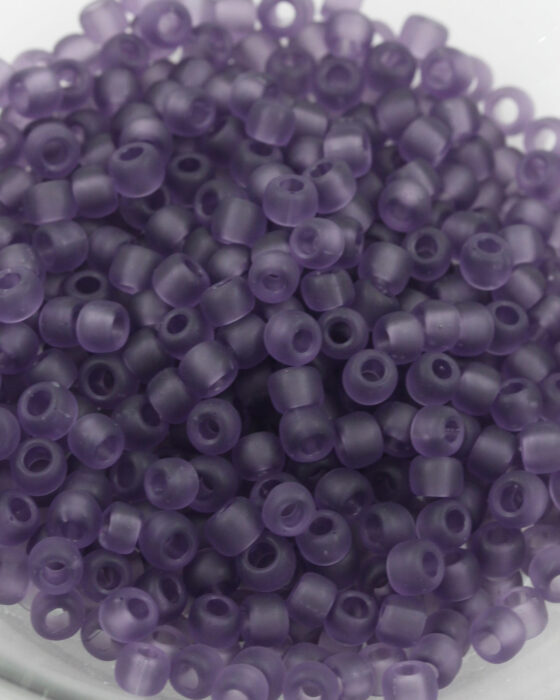 Toho seed beads size 6 Transparent Frosted Sugar Plum