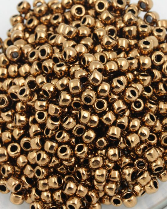 toho seed beads size 6 metallic bronze