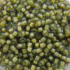 Toho seed beads size 6 Luster Black Diamond Yellow Lined