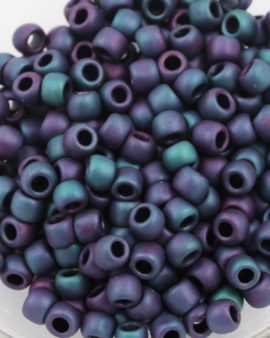 toho seed bead matte effect #6 iris blue